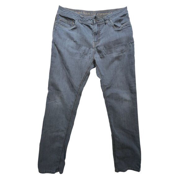 Prana Mens Slim Fit Breathe Straight Jeans Size 34Wx34L Gray Denim Stretch Casua - Picture 1 of 16